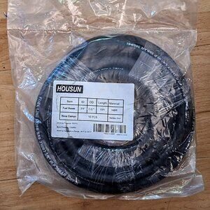 Fuel Line Hose SAE J30R7 3/8" W.P 300PSI w/10 Clamps NIP